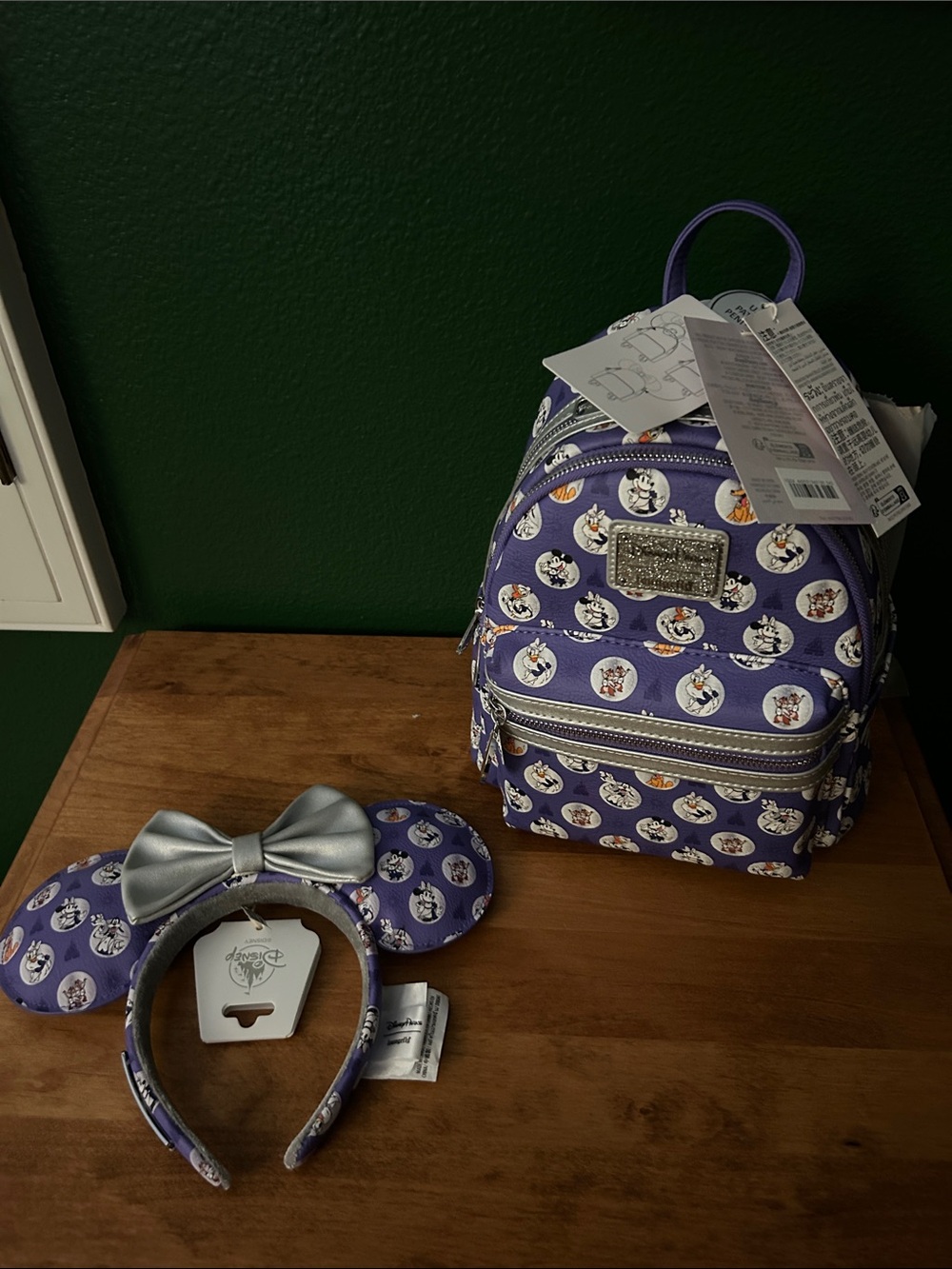 Disney 100 LoungeFly Mini Backpack Ears set NWT